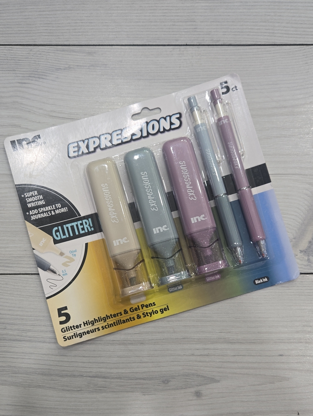 Inc Expressions Glitter Highlighters & Gel Pens - Pastel Set